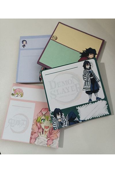 nihonwosekai Demon Slayer Anime Memopad 8X8 cm 48 Sheets