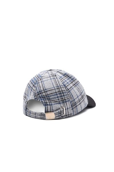 UCLA Șapcă de baseball bej JERMAINE, cu broderie cu ștampilă în carouri și cataramă metalică, pălărie unisex cu potrivire standard
