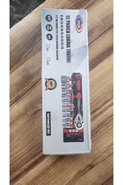 Solid 12 Pieces Chrome Vanedium Steel Solid Socket Set - 1/2 Socket Set