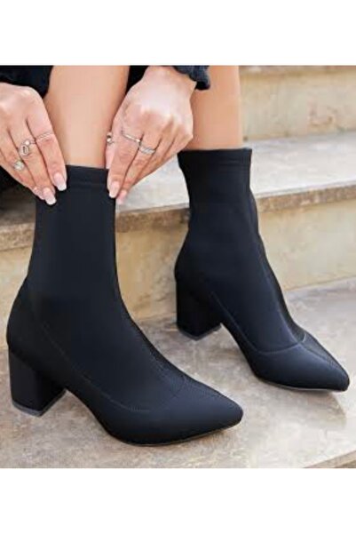 modadanall streç,dalgıç kumaş,kalın topuk,çorap,bot