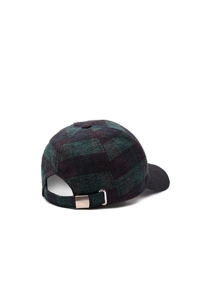 UCLA Symere Navy Blue-Green Baseball Cap Plaid Stamp Embroidery and Metal Buckle Standard Fit Unisex Hat