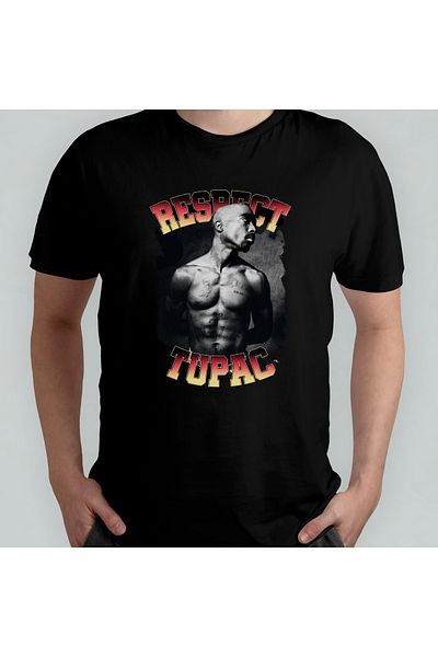 Pixxa TUPAC 2PAC 100% βαμβακερό μπλουζάκι με λαιμόκοψη μοντέλο 8