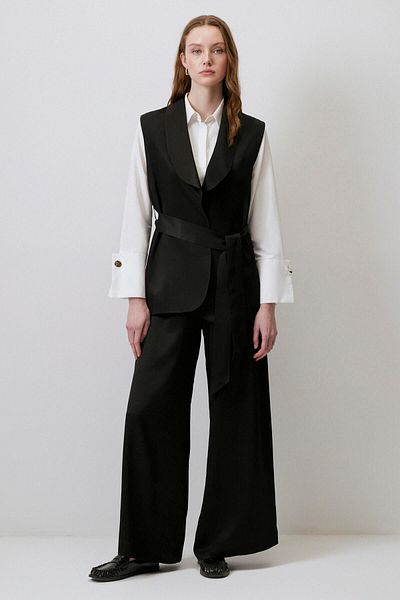 Touché Privé Satin Vest and Trousers Set