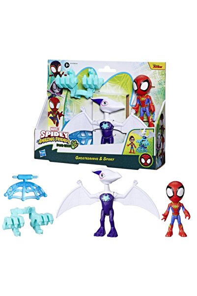 Spidey and His Amazing Friends Dino-Webs Ghostasaurus 4-Inch Action Figure Se...