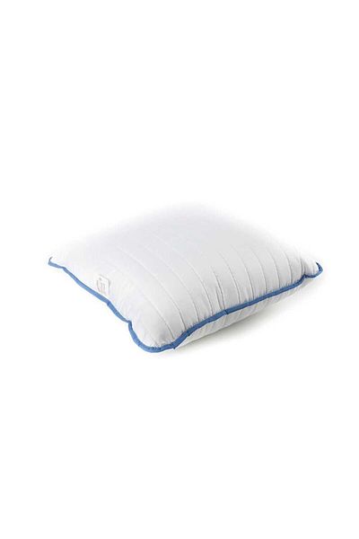 Homelux Perna matlasata 70x70 cm, material husa microfibra, umplutura poliester, culoare alb cu bentita
