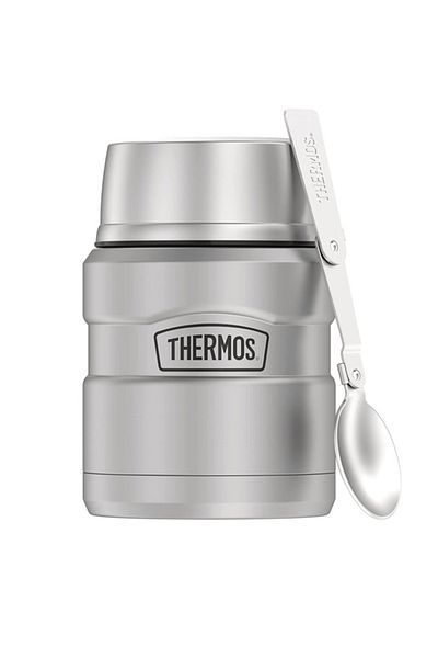 Thermos Sk3000 King Matte Stainless Steel Food Thermos - Gray, 0.47l
