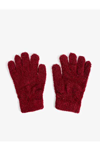 Koton Plush Gloves Soft Textured