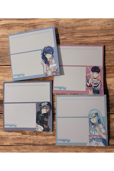 nihonwosekai 4Pcs Hatsune Miku Colorful Pjsekai Project Sekai Anime Memopad 8X8Cm 48Sheets