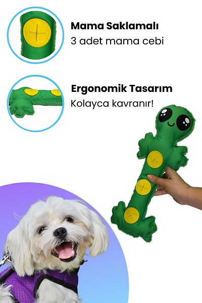 Havhav Special Design Dog Toy Plush Dog Activity Toy with Alien Food Storage and Vikvik Sound