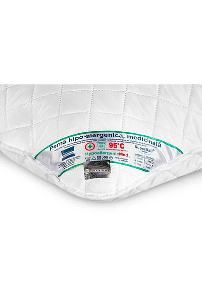 Homelux Perna matlasata hipoalergenica, material husa microfibra, umplutura poliester, 70x70 cm, alb