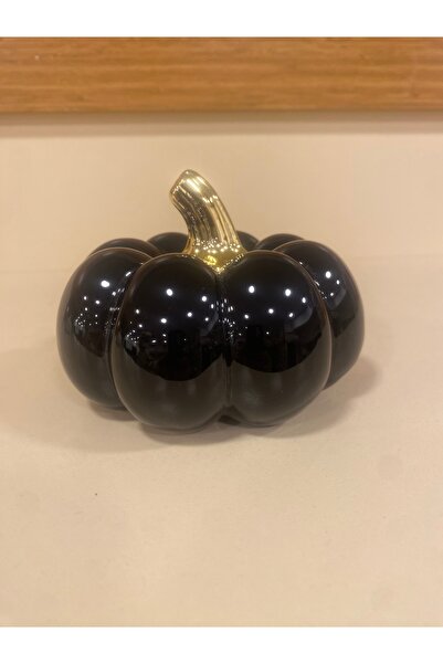 Genel Markalar DEKORATİF PORSELEN DÜZ MODEL KABAK  OBJE SİYAH