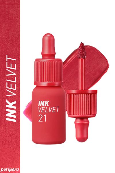 PERIPERA High Pigmented Velvet Look Peripera Ink Velvet - Lasting All Day, Coral Red (21 Vitality)