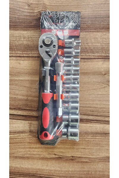 Solid 12 Pieces Chrome Vanedium Steel Solid Socket Set - 1/2 Socket Set