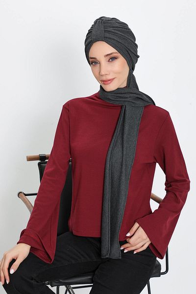 Aisha's Design عمامة بونيه مع وشاح شتوي، b-80rb