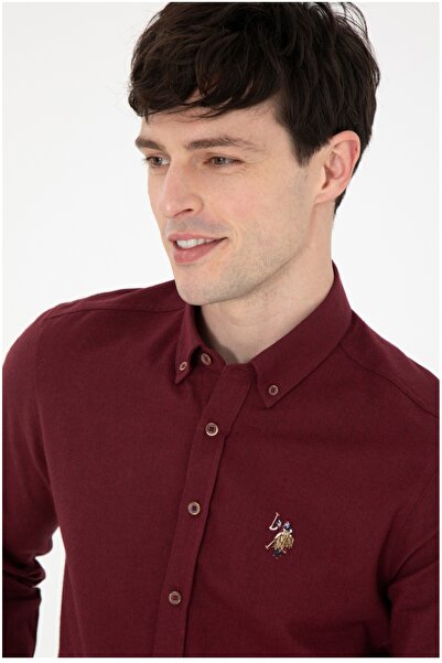 U.S. Polo Assn. U.S. Polo Assn. мъжка риза с копчета, 100% памук, прилепваща кройка (Özse Giyim)