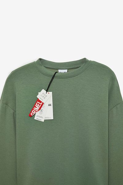 GRIMELANGE Dámska pletená mikina Marigona s okrúhlym výstrihom Comfort Fit Mint Green