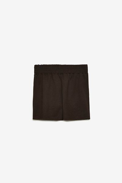 GRIMELANGE Dámské pletené hnědé šortky Mirjeta uvolněného střihu