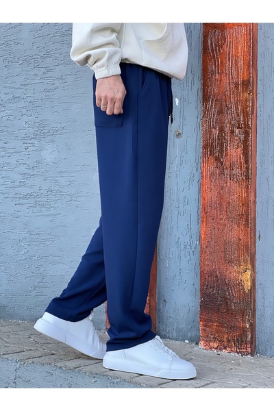 ElitWear بنطال رياضي فضفاض من القماش المرن بتصميم مريح للموسم الجديد مع خصر م...