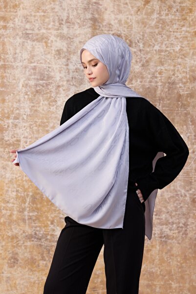 İpekhan Φθινοπωρινό Χειμώνα Μεταξένιο Σάλι Ζακάρ Ασημί 9020-09