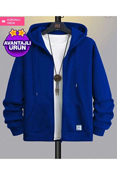 VESTIR BIEN Jachetă Saks albastră simplă cu 3 fire