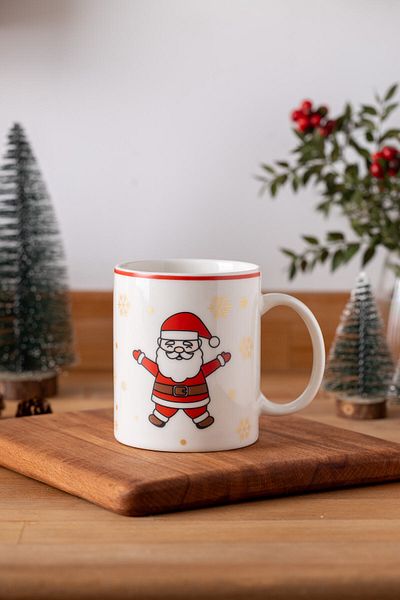 FH finehome Santa Claus Porcelain Christmas Mug
