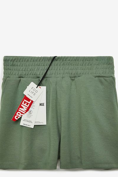 GRIMELANGE Dámské pletené šortky Mirjeta uvolněného střihu mátově zelené