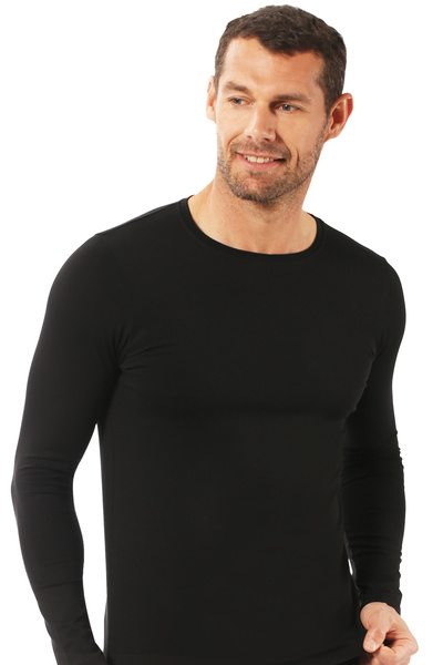 ÖZKAN underwear Özkan 0266 6 Pack Men's Combed Lycra Cotton Round Neck Long Sleeve T-Shirt Undershirt