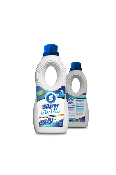 Süpermatik 3'ü 1 Arada 30 Yıkama Sıvı Çamaşır Deterjanı 1500 ML.