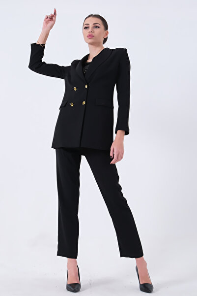 belamore Blazer Ceket Pantolon Ikili Takım Siyah 0106305