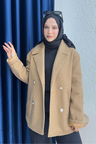 lurex moda Оувърсайз яке с кашмирена подплата