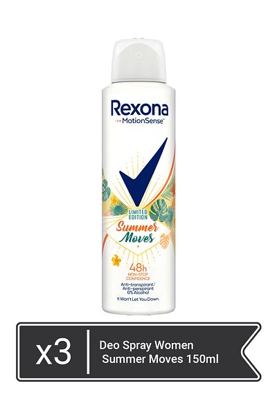 Rexona Deo Spray Women Summer Moves 150ml  x 3 pieces