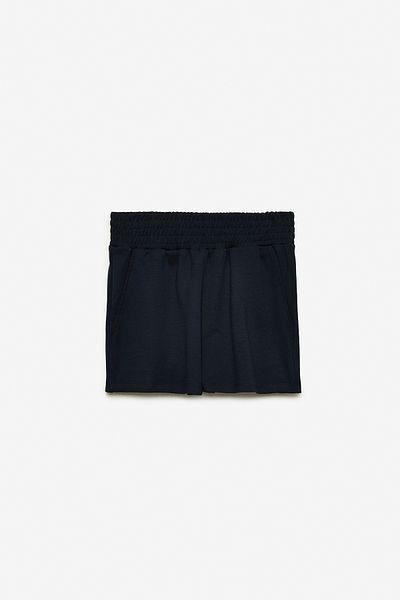 GRIMELANGE Γυναικείο πλεκτό σορτς MIRJETA Relaxed Fit Navy Blue