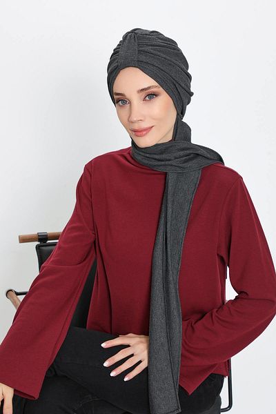 Aisha's Design عمامة بونيه مع وشاح شتوي، b-80rb
