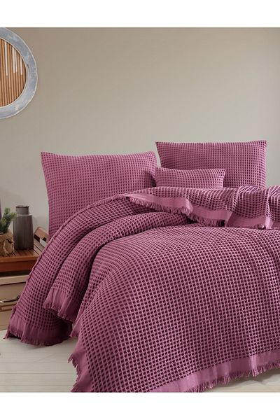 luxtex Double 100% Cotton Waffle Pique, Multi-Purpose Bedspread