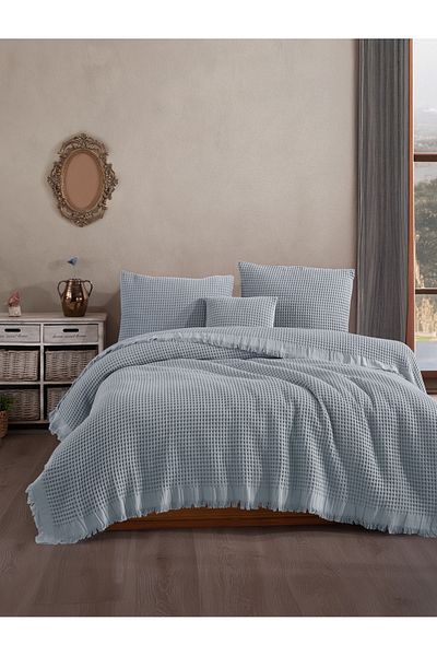 luxtex Double 100% Cotton Waffle Pique, Multi-Purpose Bedspread