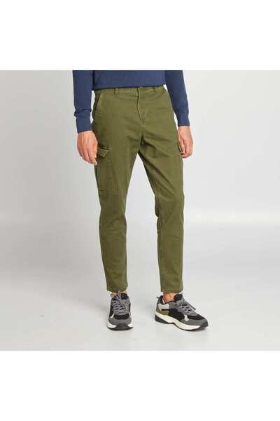 KIABI Multi-pocket slim-fit trousers KHAKI