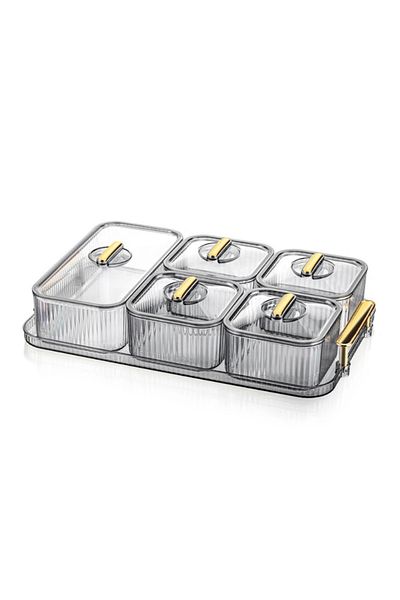 DEPOKON Antacid Gold 5-Piece Breakfast Set for 6 People