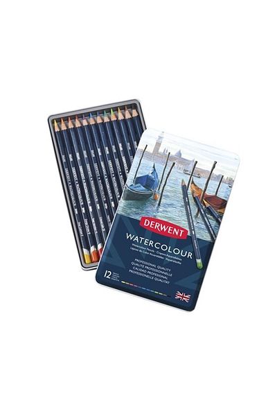 Derwent Watercolour Metal Box of 12