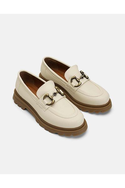 Jorbinol Pella Flat Leather Oxford Shoes
