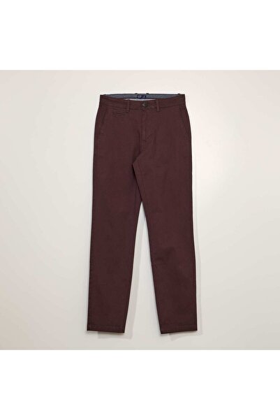 KIABI بنطلون قطني مائل باللون الأرجواني