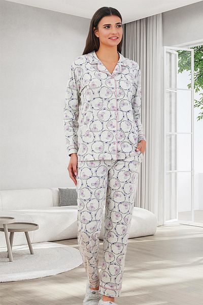 Bella Linda Buttoned Cotton Women's Pajama Set