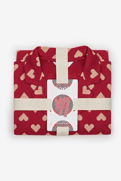 Penti Gift Tiny Hearts Cămașă Roșie Pantaloni Set Pijama