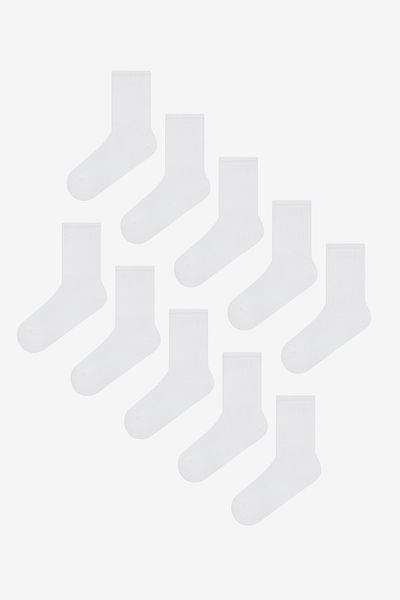 Penti Herren Basic Weiß 10 Socken Socken