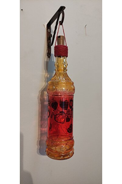 Hobby Dekoratif Cam Şişe Aplik El boyama Kalp Desenli Peri Led Aydınlatma
