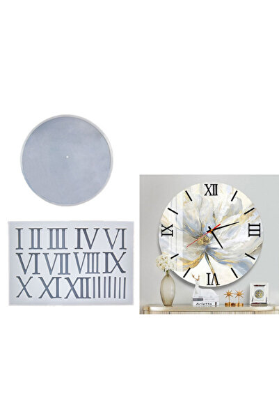 Genel Markalar Saat ve Roma Rakamı Epoksi Reçine Kalıbı Seti