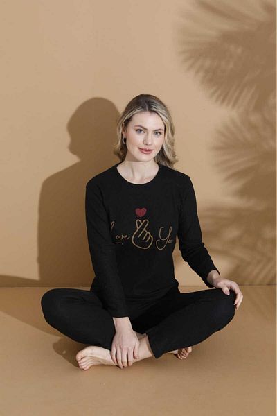 LİLA İÇ GİYİM Costum pijama moale de iarnă