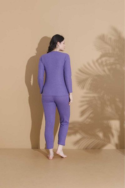 LİLA İÇ GİYİM Costum pijama moale de iarnă