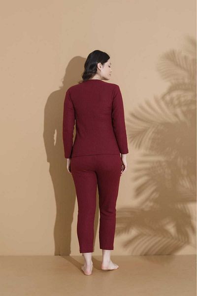 LİLA İÇ GİYİM Costum pijama moale de iarnă