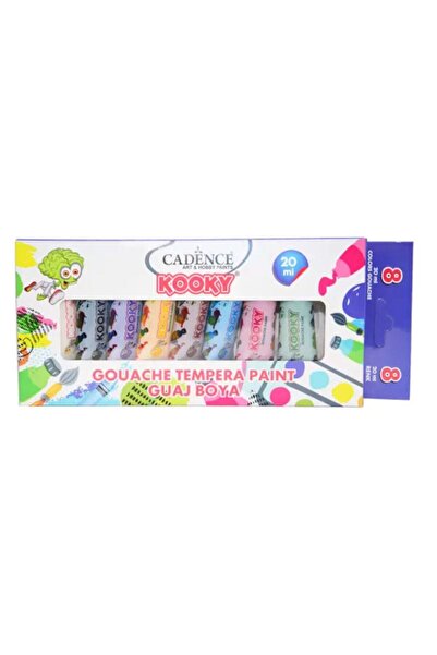 Cadence KOOKY GUAJ BOYA ( TEMPERA ) 8'Lİ SET 20ML