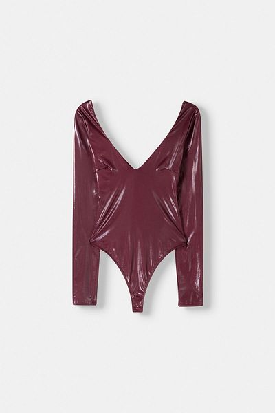 Bershka Long sleeve V-neck bodysuit